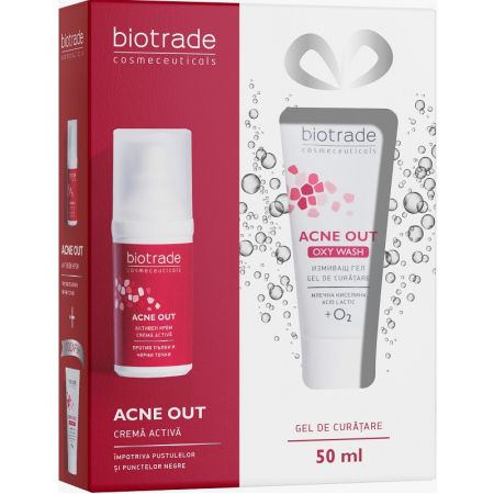 Pachet Acne Out Crema activa + Acne Out Oxy Wash
