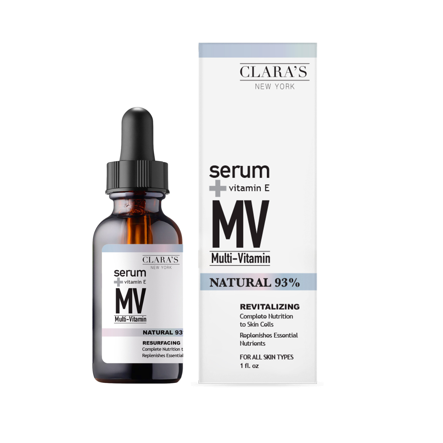 Serum facial cu multivitamine, 30 ml, Clara's New York
