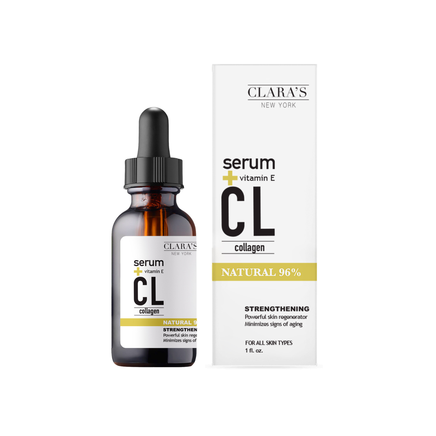 Serum facial multi colagen si vitamina E, 30 ml, Clara's New York
