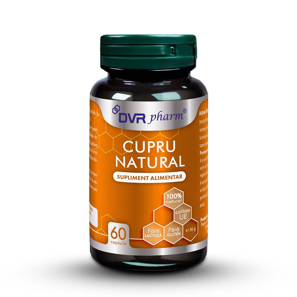 Cupru natural, 60 capsule, DVR Pharm