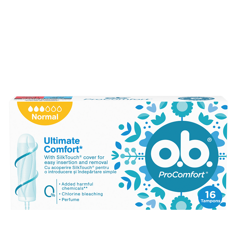 Absorbante interne OB Pro Comfort Normal, 16 buc, Johnson & Johnson