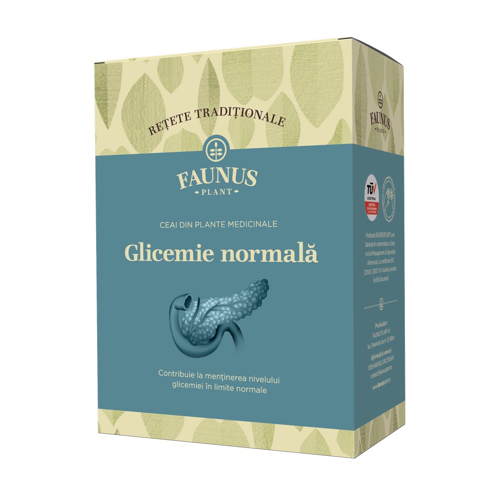 Ceai Glicemie Normala, 180 g, Faunus
