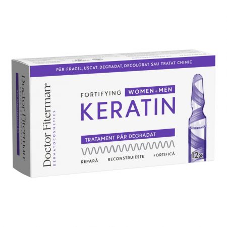 Tratament pentru par fragil Fortifying Keratin, 12 fiole x 10 ml