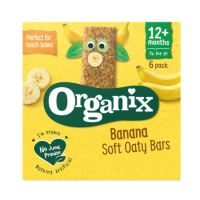 Batoane Bio din ovaz integral cu cereale si banane, +12 luni, 6 batoane x 30 g, Organix