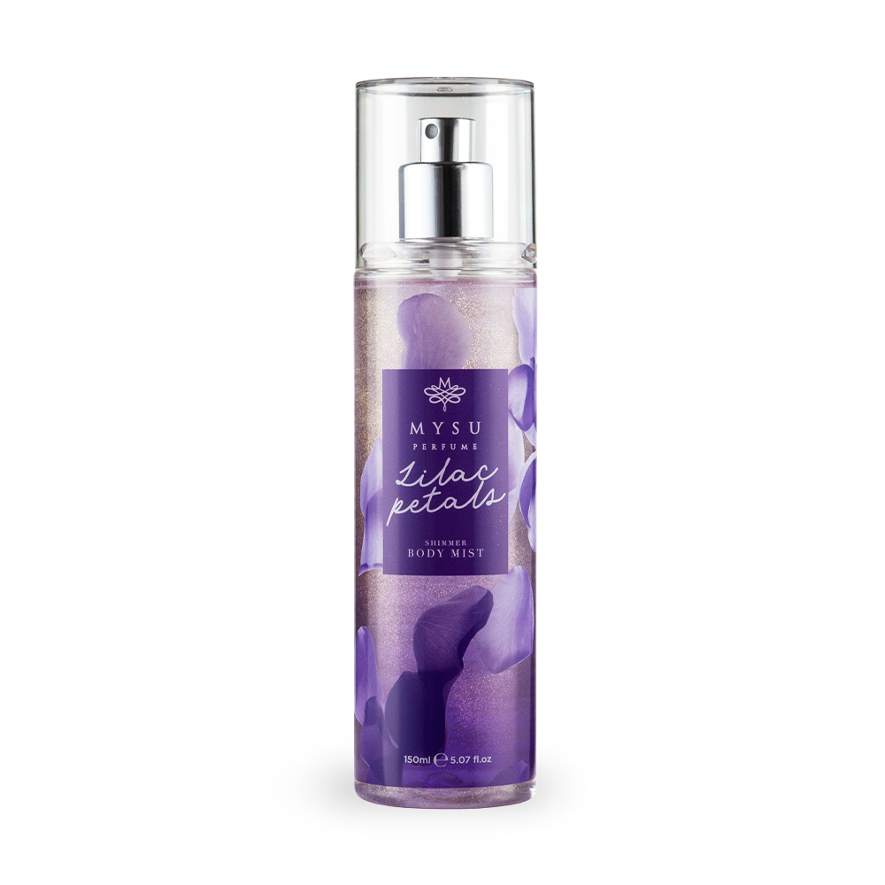 Spray de corp Shimmer, Liliac Petals, 150 ml, Mysu Perfume