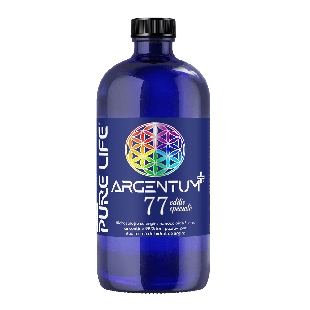 Argint nanocoloidal Argentum+77 Editie Speciala, 480 ml, Pure Life