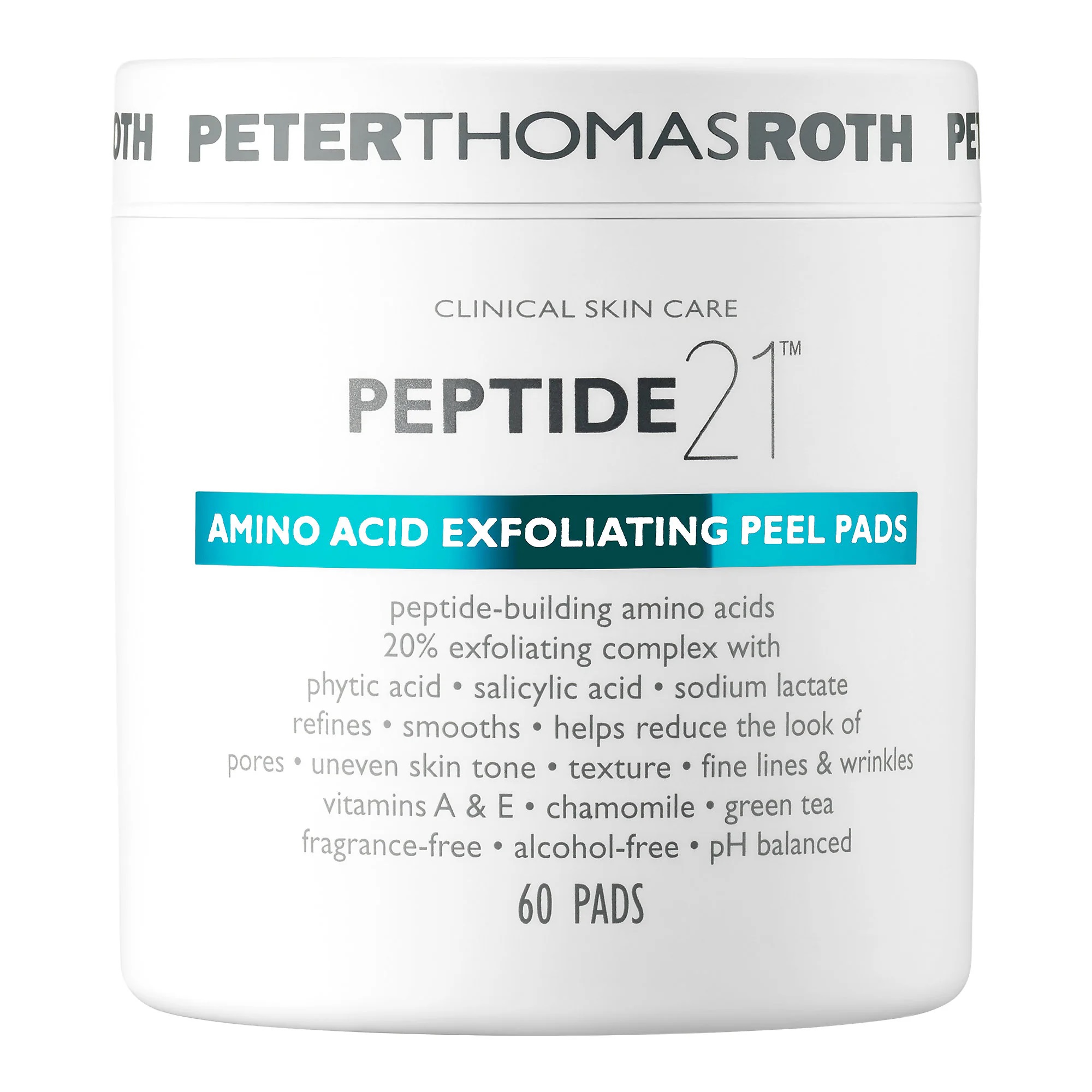 Dischete exfoliante Peptide 21 Peel Pads, 60 bucati, Peter Thomas Roth