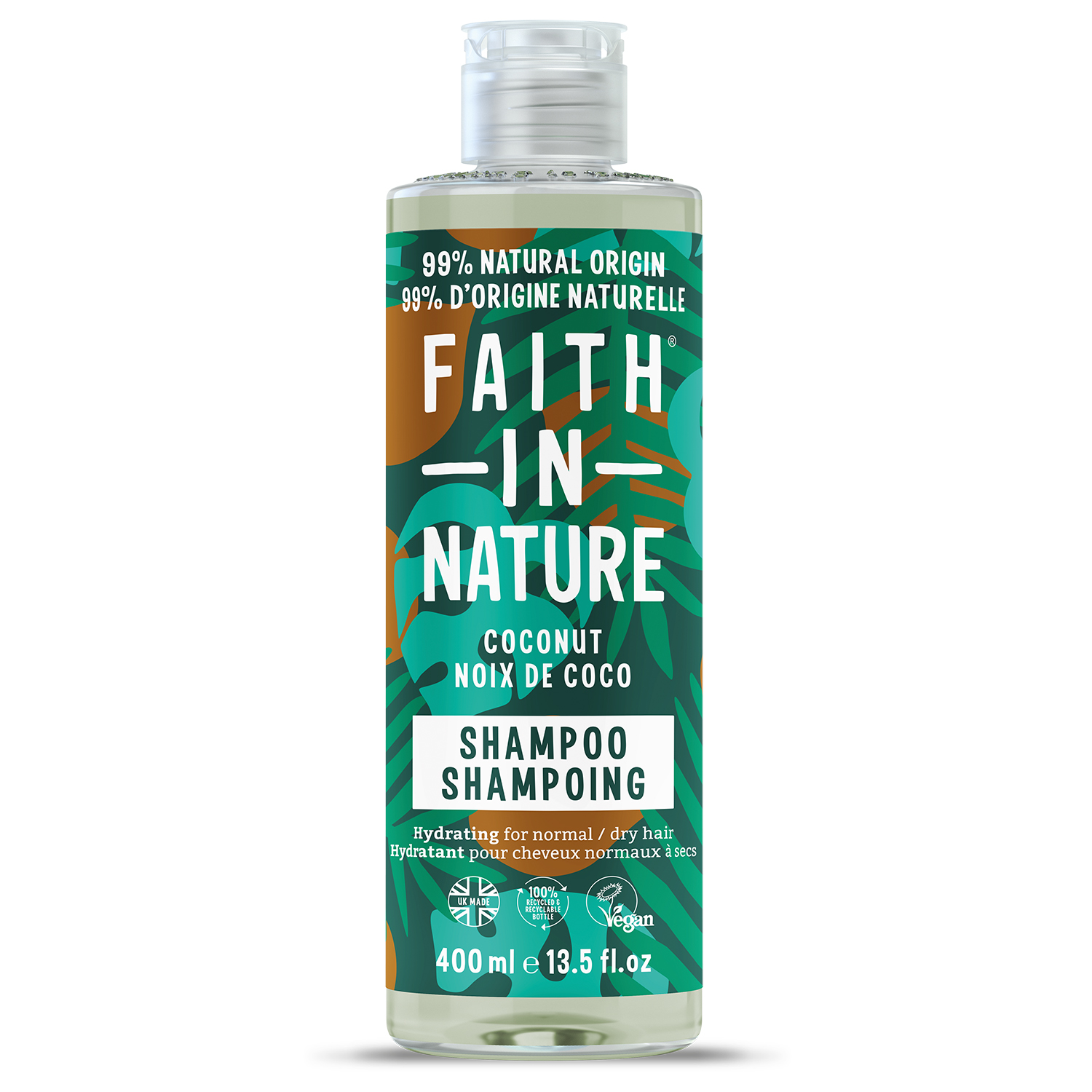 Sampon natural hidratant cu cocos, 400 ml, Faith in Nature