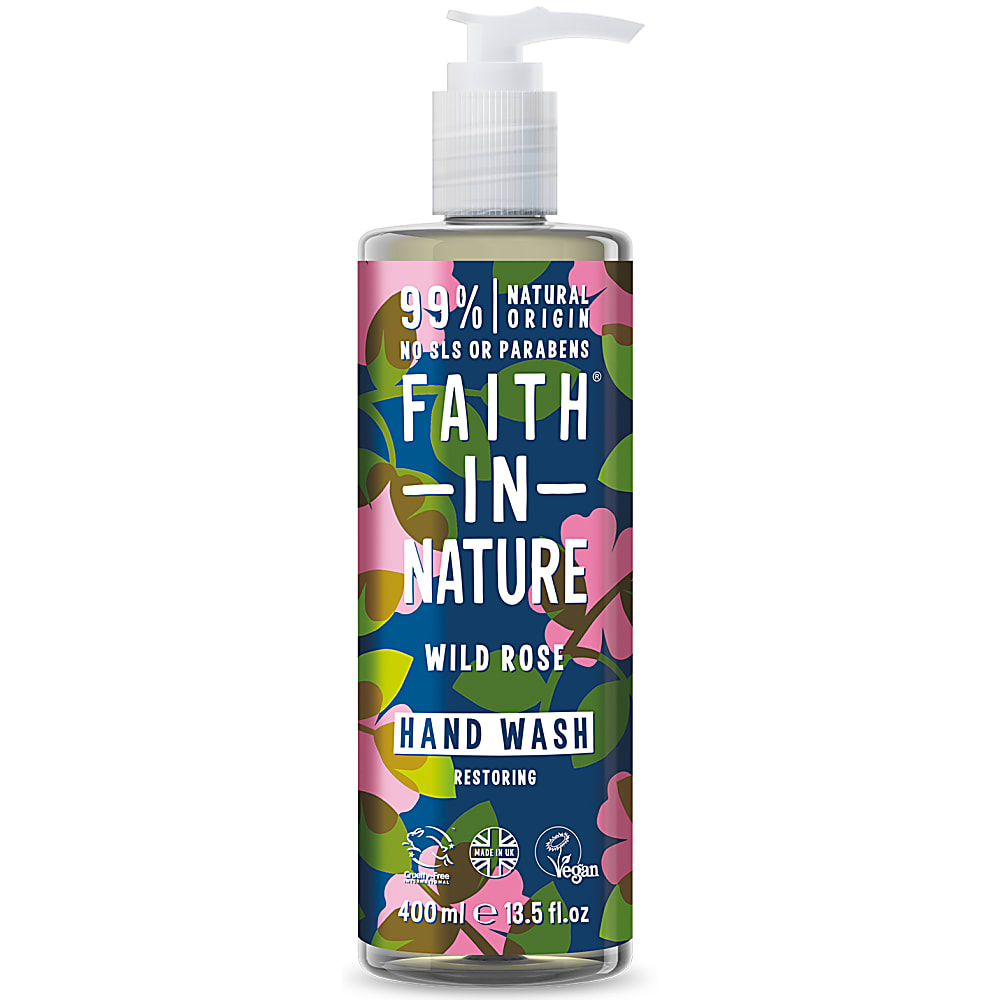 Sapun lichid natural cu trandafir salbatic, 400 ml, Faith in Nature