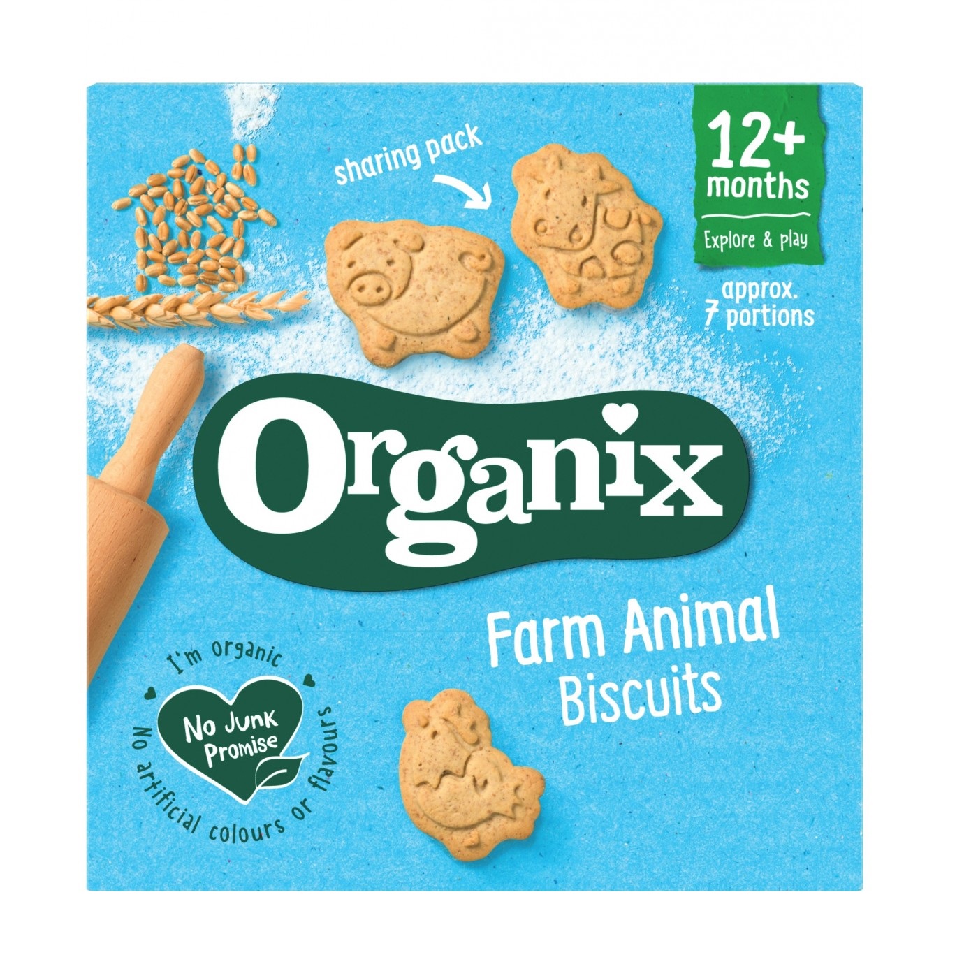 Biscuiti Bio sub forma de animale de la ferma, +12 luni, 100 g, Organix