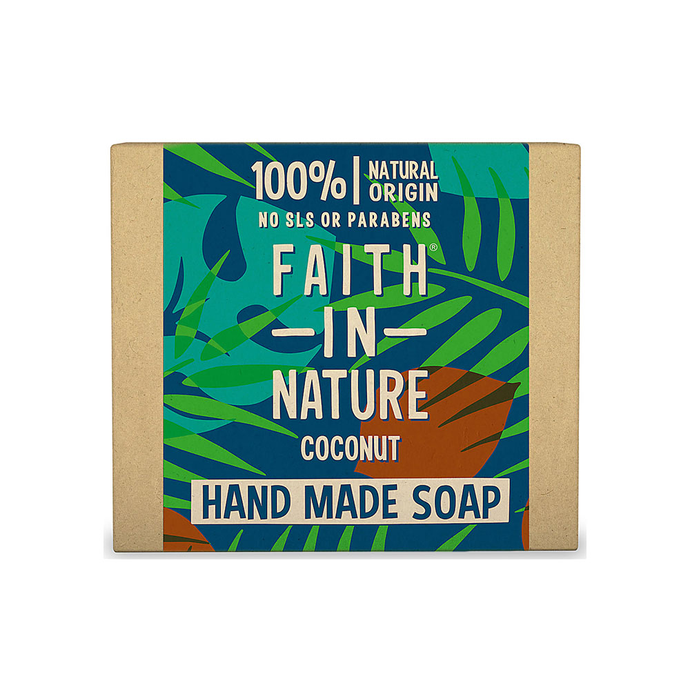 Sapun natural solid cu cocos, 100 g, Faith in Nature