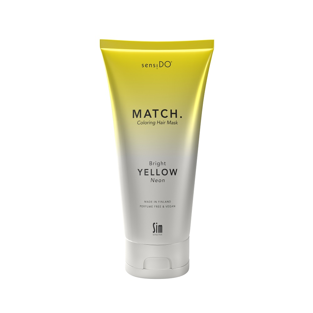 Masca de par coloranta Bright Yellow Neon, 200 ml, Sensido Match