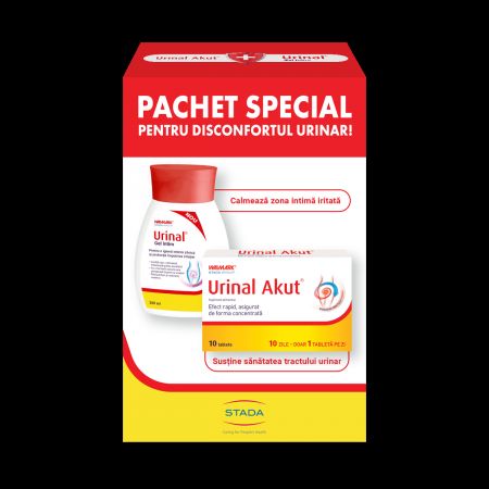 Pachet Urinal gel intim, 200 ml + Urinal akut, 10 capsule