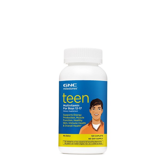 Multivitamine pentru baieti intre 12-17 ani Teen Milestones, 120 tablete, GNC