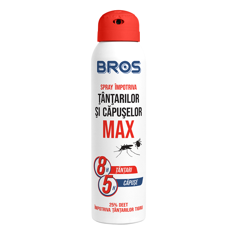 Spray impotriva tantarilor si capuselor Max, 90 ml, Bros