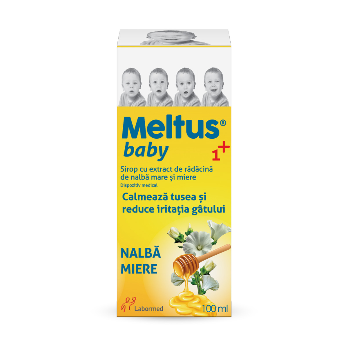 Meltus Baby sirop cu miere, propolis si extract de nalba mare, 100 ml, Labormed