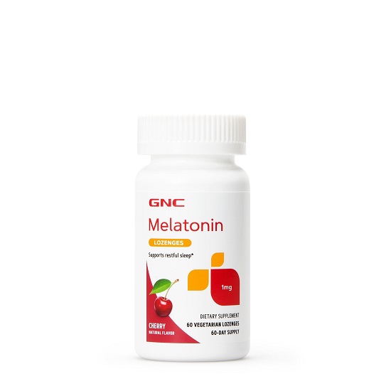 Melatonina cu aroma de cirese 1 mg (135012), 60 tablete, GNC