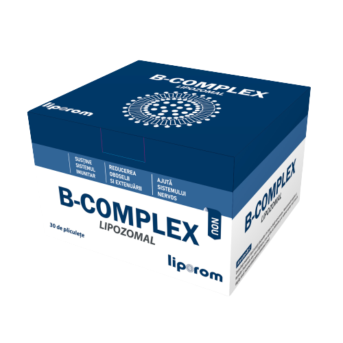 B- Complex Lipozomal, 30 de plicuri, Liporom
