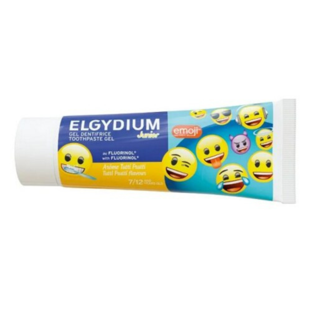Pasta de dinti pentru copii Emoji, 7-12 ani, 50 ml, Tutti Frutti, Elgydium