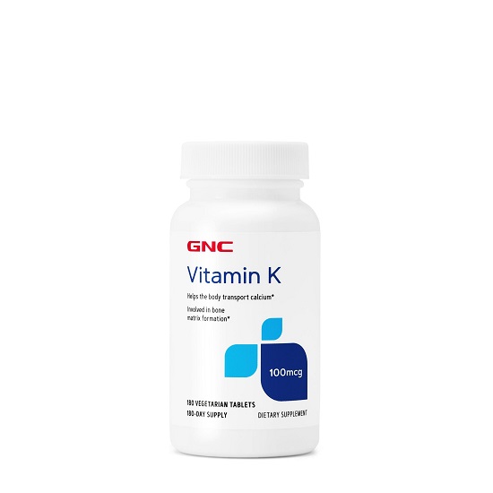 Vitamina K 100 mcg, 180 tablete, GNC