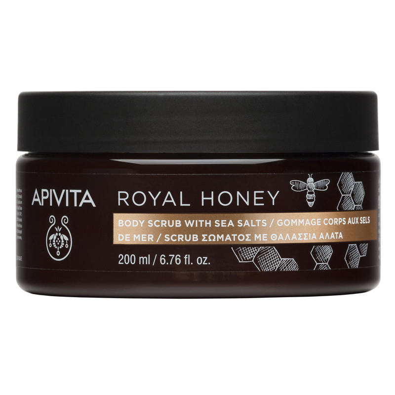 Exfoliant pentru corp cu miere Royal Honey, 200 ml, Apivita