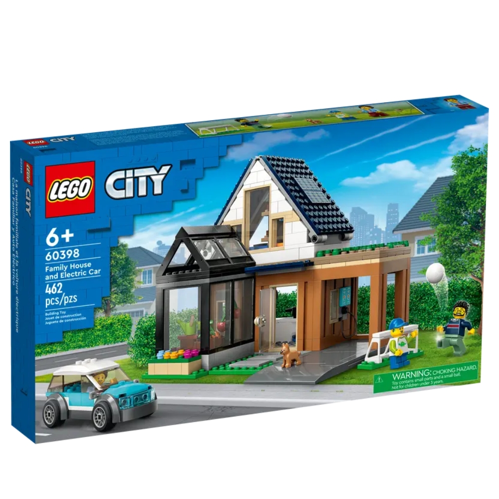 Casa de familie si masina electrica Lego City, 6 ani +, 60398, Lego