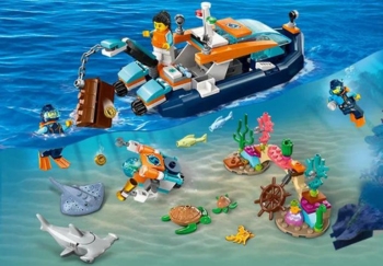 Barca pentru scufundari de explorare Lego City 60377 Lego