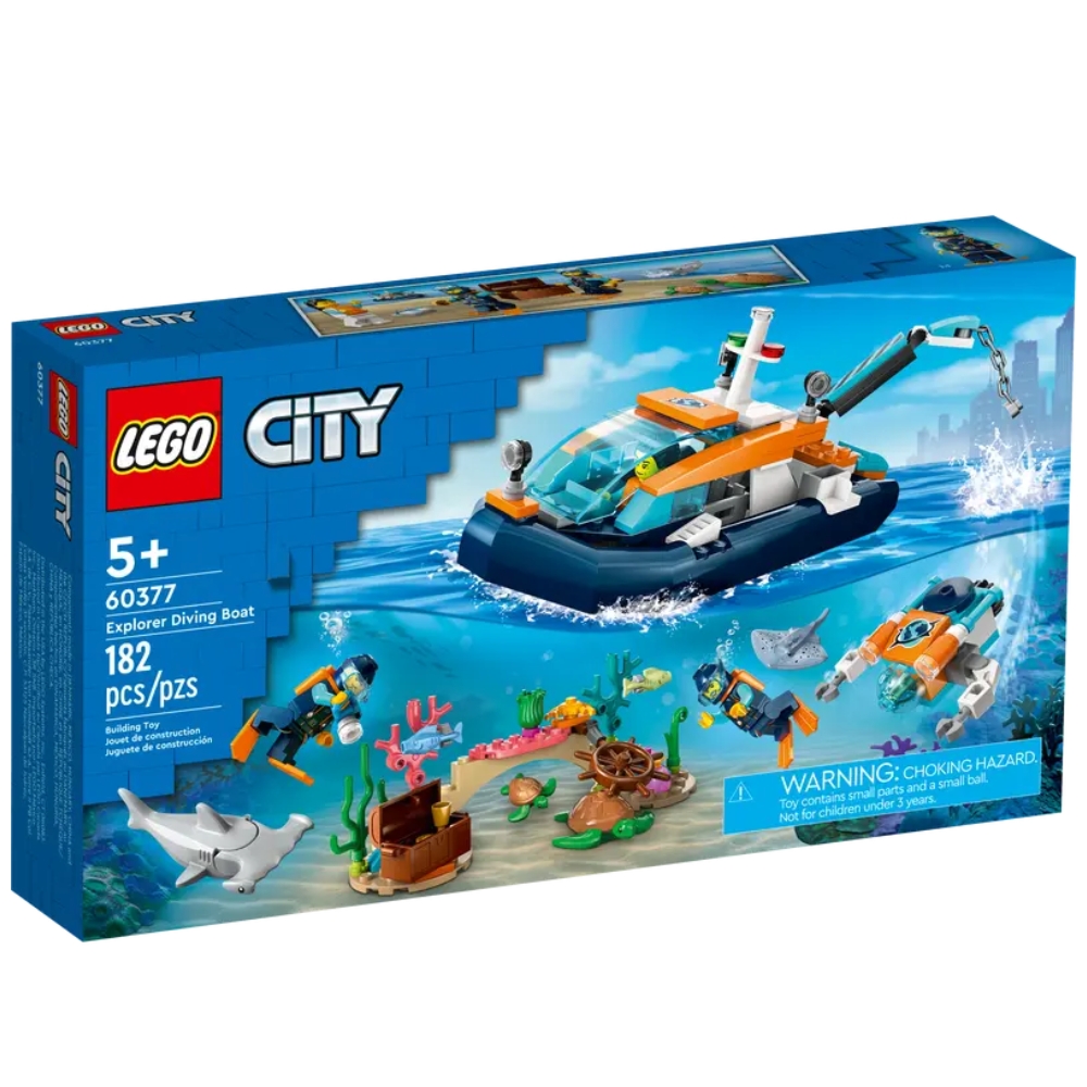 Barca pentru scufundari de explorare, +5 ani, 60377, Lego City