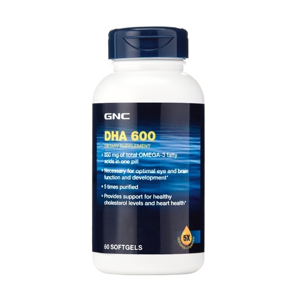 DHA, 600 mg, 60 capsule, GNC