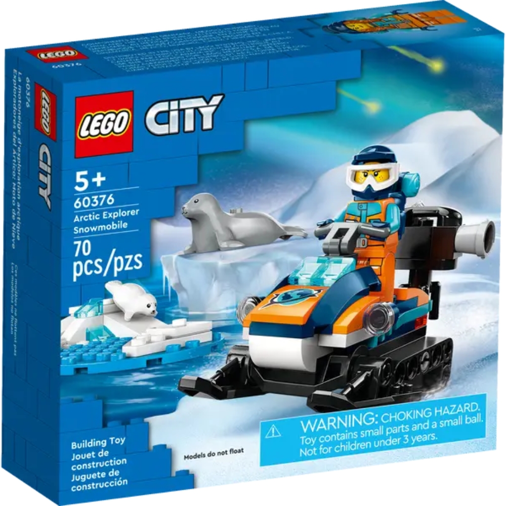 Snowmobil de explorare arctica Lego City, +5 ani, 60376, Lego