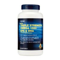 Ulei de peste Triple Strenghth Omega, 1560 mg EPA si DHA, 60 capsule, GNC