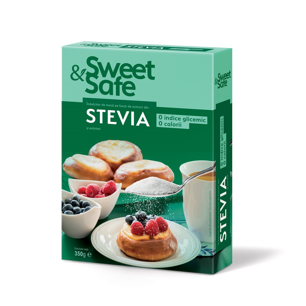 Indulcitor natural Stevia, 350g, Sweet & Safe