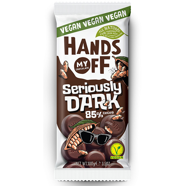Ciocolata neagra Seriously Dark, 100 g, Hands Off