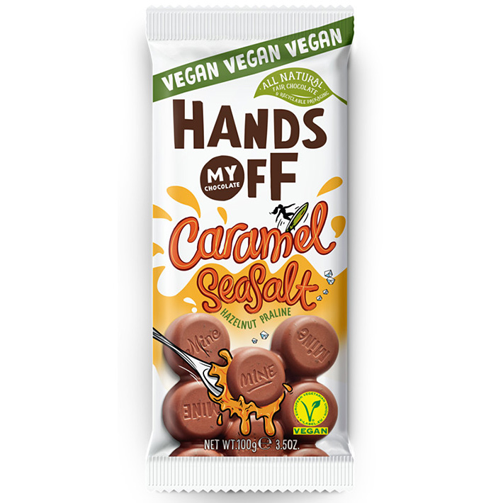 Ciocolata cu caramel sarat Sea Salt, 100 g, Hands Off