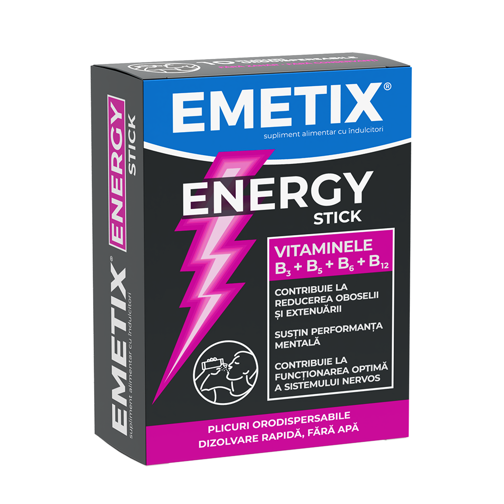 Emetix Energy Stick, 10 plicuri, Fiterman Pharma