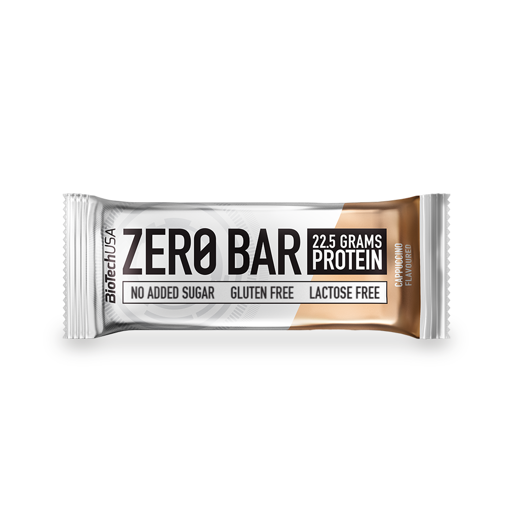 Baton proteic Zero Bar, Cappucino, 50 g, BioTechUSA