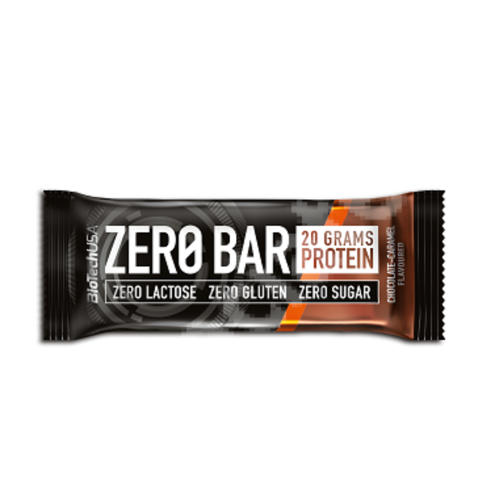 Baton proteic Zero Bar, Ciocolata si Caramel, 50 g, BioTechUSA