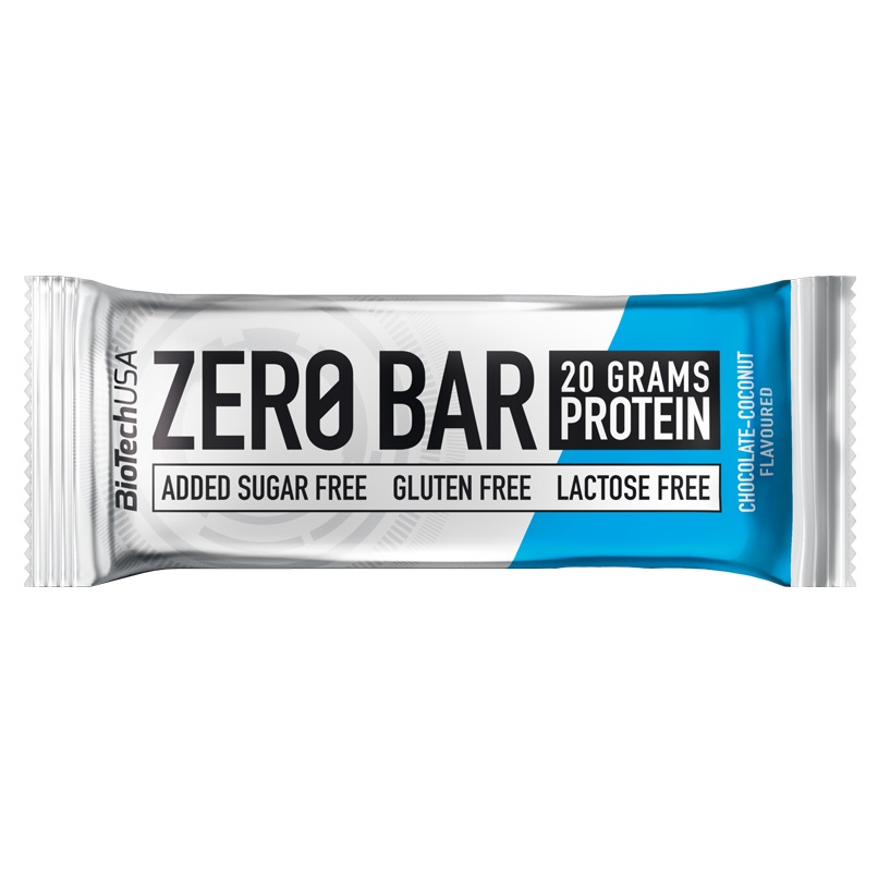 Baton proteic Zero Bar, Ciocolata si Cocos, 50 g, BioTechUSA