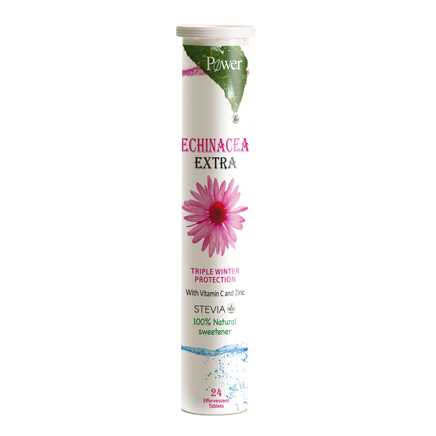 Echinacea Extra Stevia, 24 tablete efervescente, Power of Nature