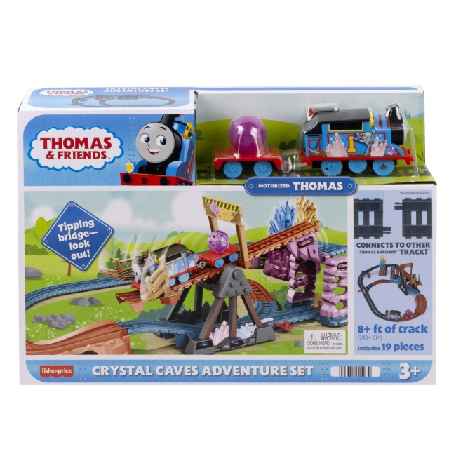 Set de joaca cu locomotiva motorizata, +3 ani, Thomas & Friends