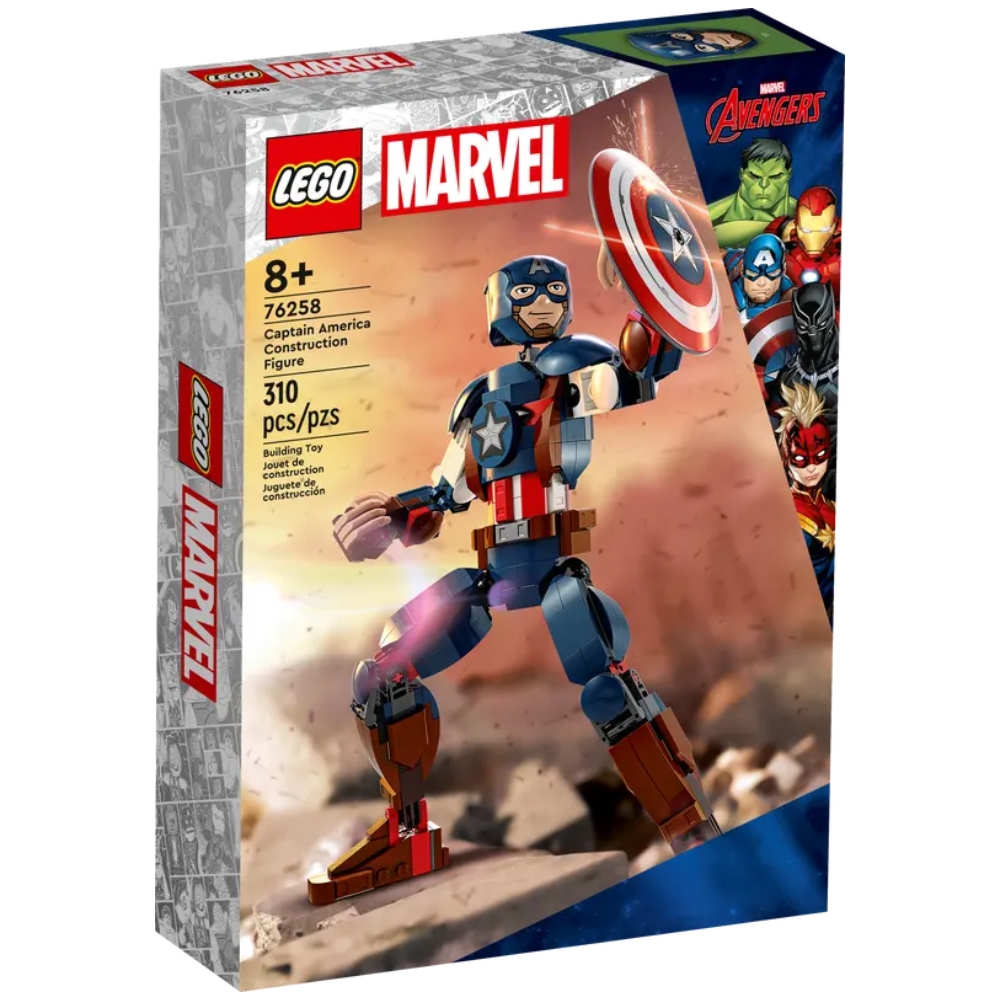 Figurina de constructie Captain America Lego Marvel, +8 ani, 76258, Lego