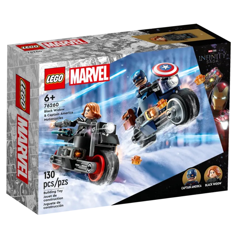 Motocicletele lui Black Widow si Captain America Lego Marvel, +6 ani, 76260, Lego
