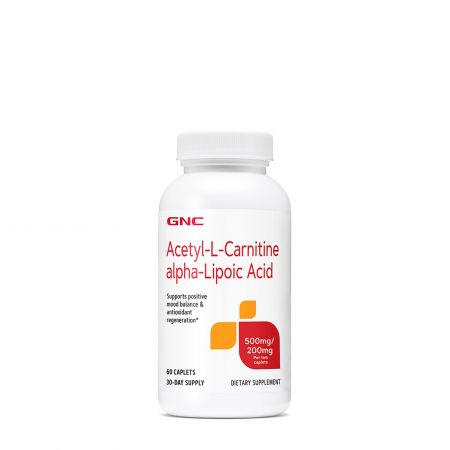Acetyl-L-Carnitine alpha-Lipoic Acid, ALA Acetil L-Carnitina 500 mg si Acid Alfa Lipoic 200 mg