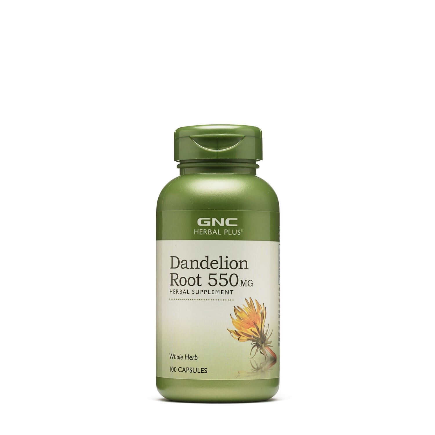 Radacina de papadie Herbal Plus Dandelion Root 550 mg, 100 capsule, GNC