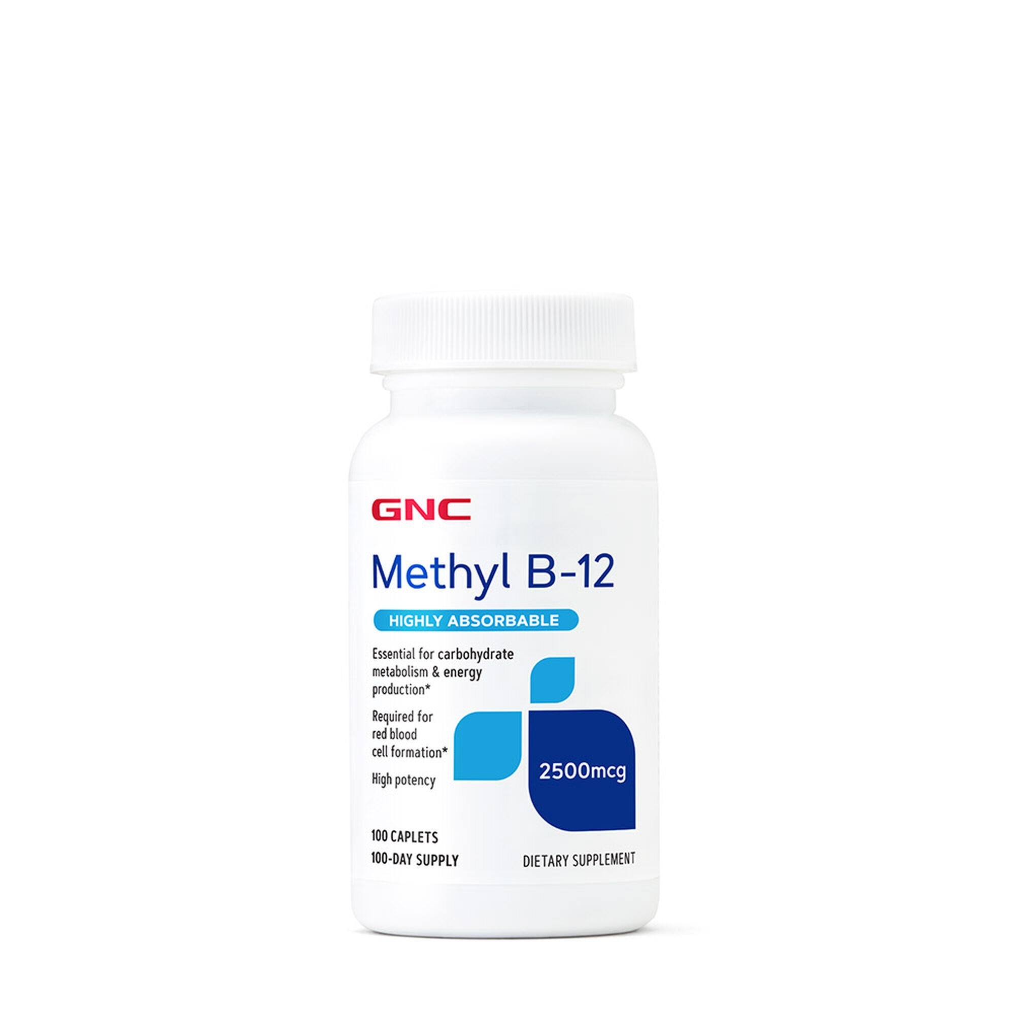 Vitamina B-12 Metilcobalamina  Methyl B-12 2500 mcg, 100 tablete, GNC