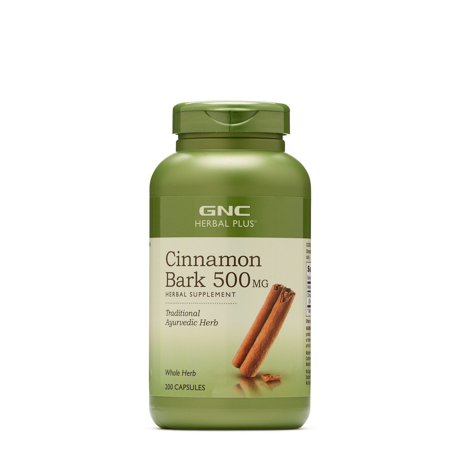 Cinnamon Bark 500 mg Herbal Plus, 200 capsule, GNC