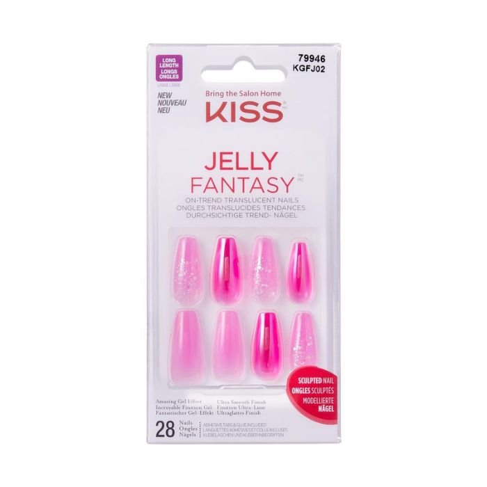 Unghii false Jelly Fantasy, Long Coffin, Jelly Baby, Kiss