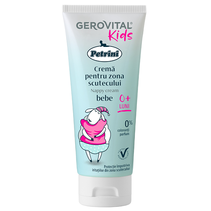 Petrini crema pentru zona scutecului Gerovital Kids, +0 luni, 100 ml, Gerovital