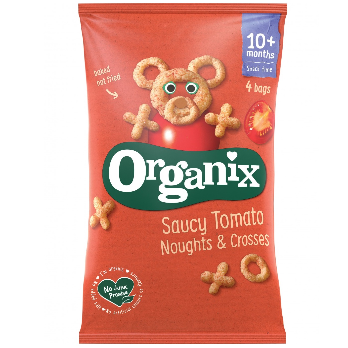 Snack Bio din porumb cu rosii, +  10 luni, 60 g, Oraginx