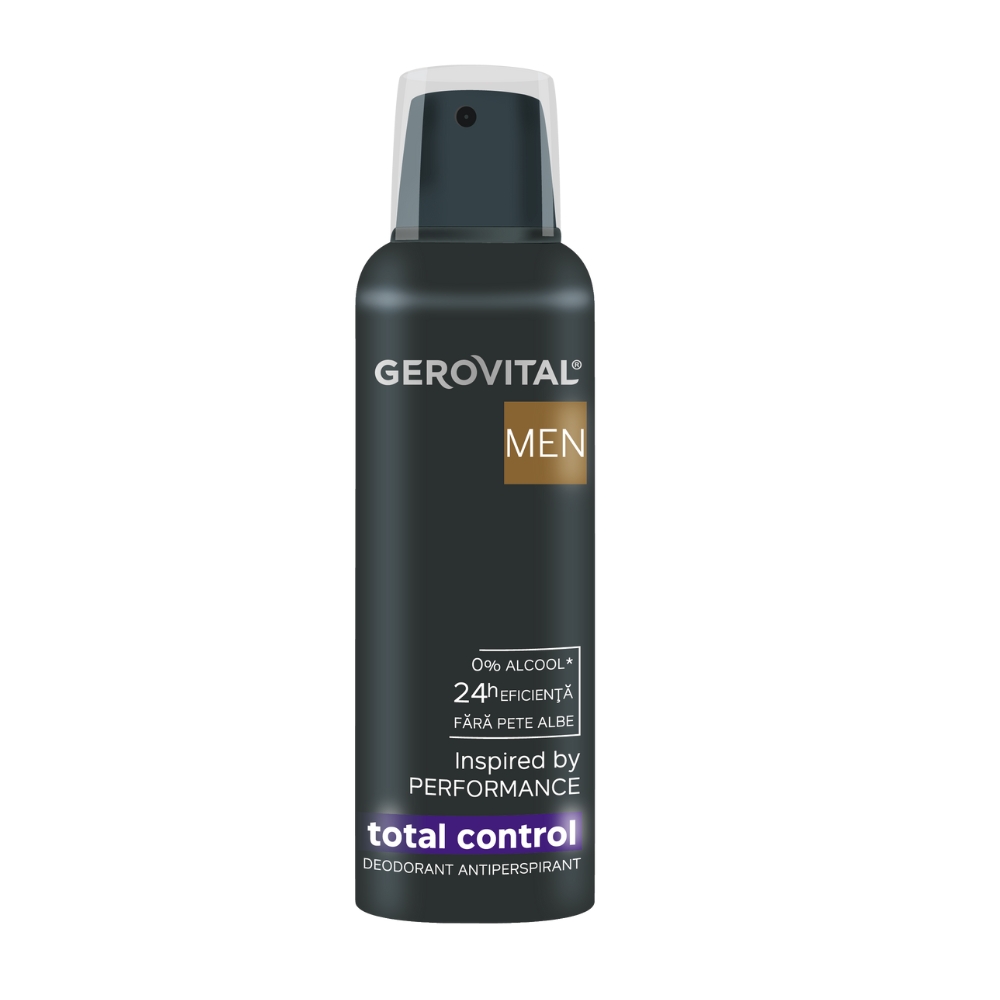 Deodorant antiperspirant pentru barbati Gerovital Men, Total Control, 150 ml, Gerovital